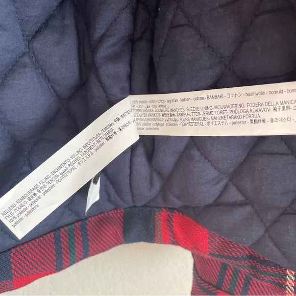 zara jacket mens medium plaid checkered quilted lining relaxed fit - Picture 4 of 8